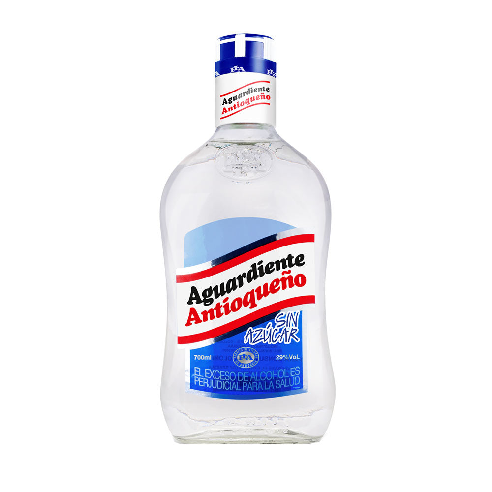 Aguardiente Antioqueño Sin Azúcar (Tapa Azul) – 70 cl x 12 unités