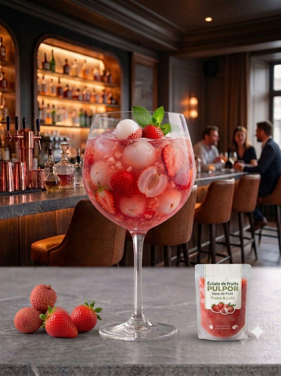Éclats des Fruits — Litchi & Fraise | 30 sachets × 50g