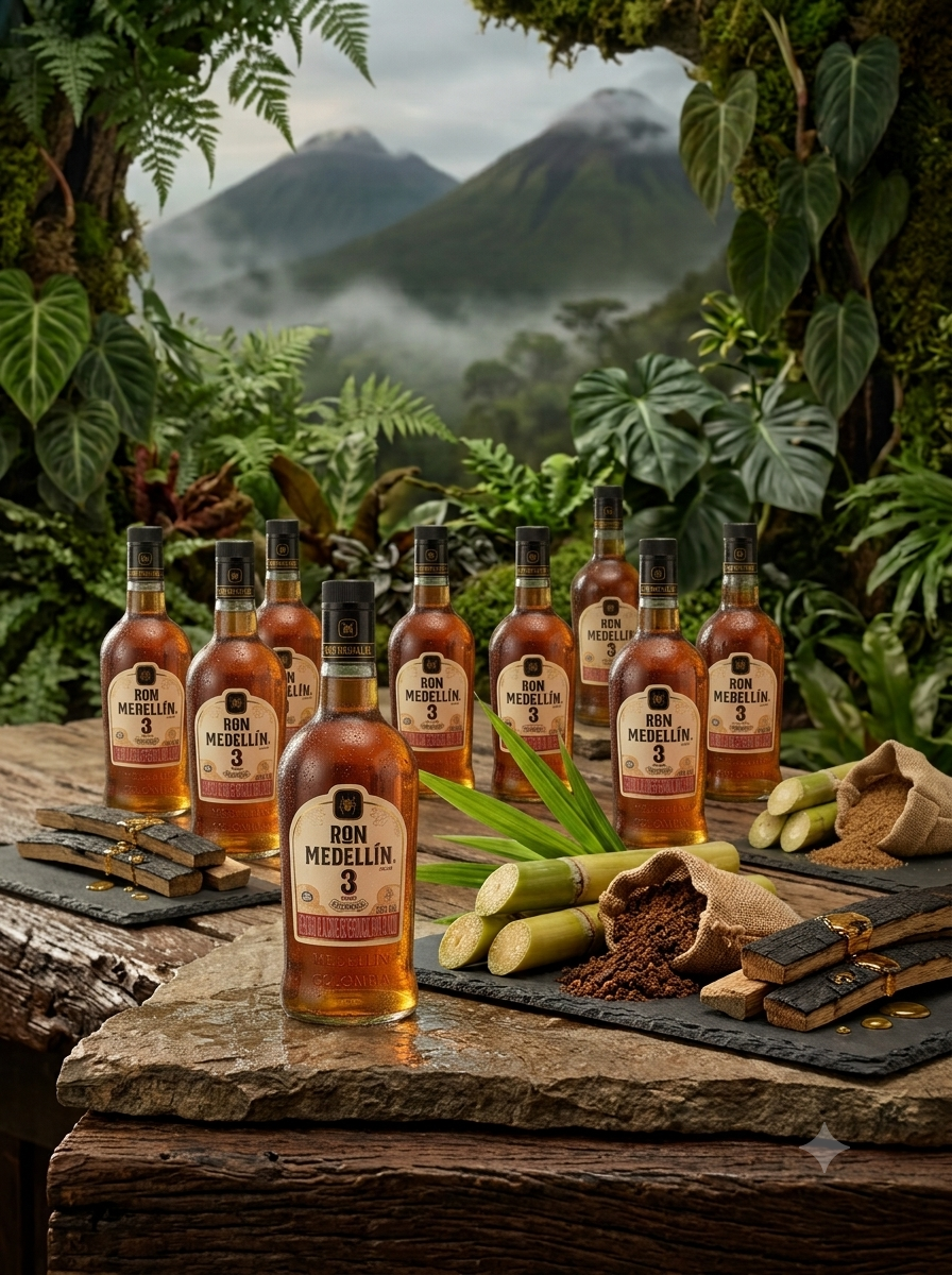 Caja Rhum Medellín Añejo 3 Ans – 70 cl x 12 unités