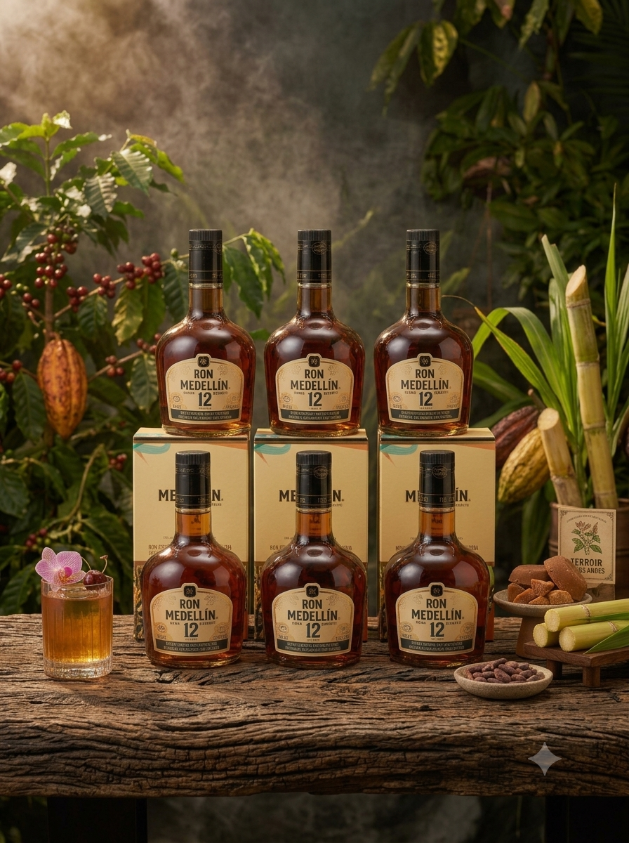 Caja Rhum Medellín Gran Reserva 12 Ans – 70 cl x 6 Unités