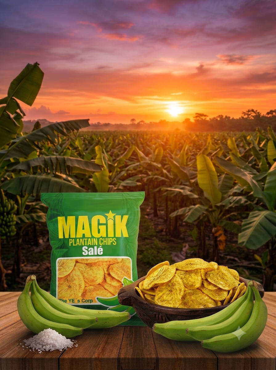 Chips Banane Plantain Magik Vert Salee 85gr x 20U