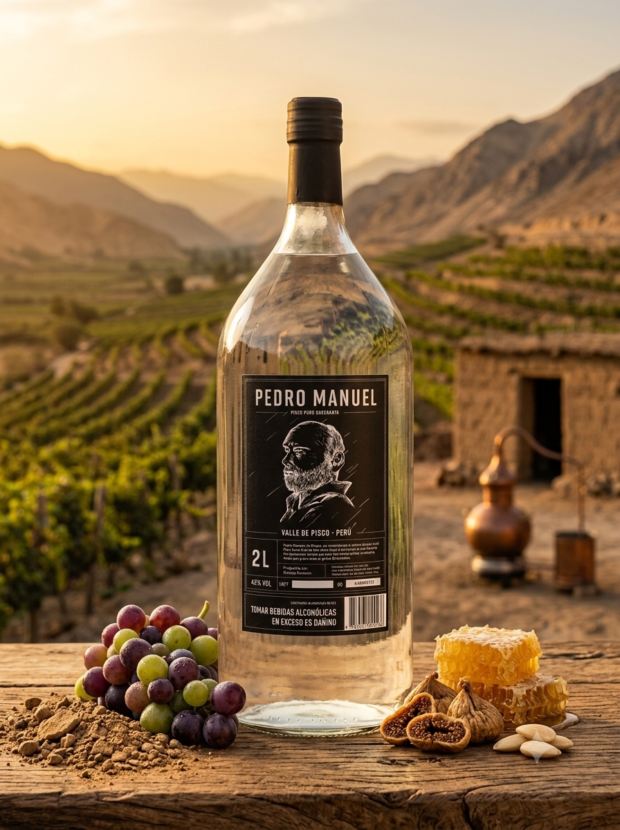 Pisco Pedro Manuel — Bouteille 2 Litres