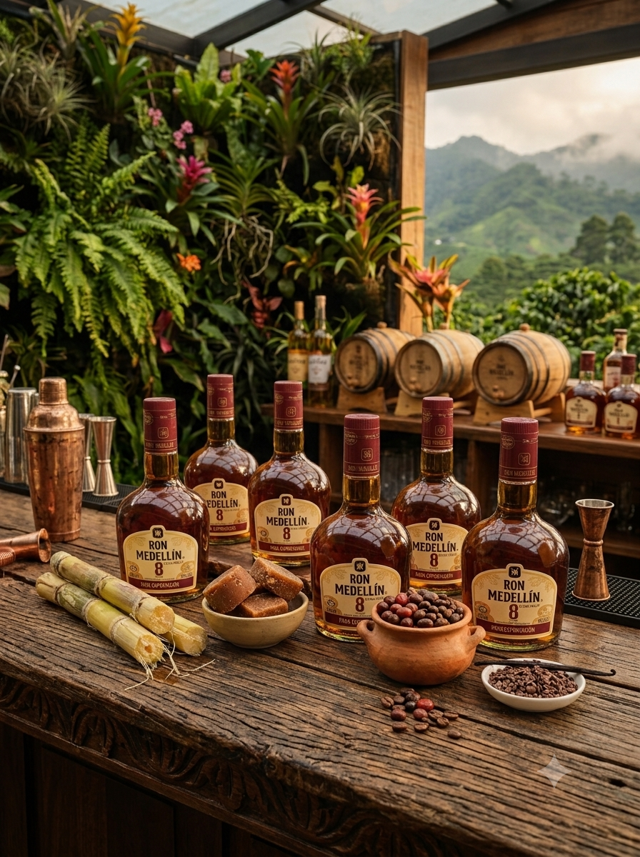 Caja Rhum Medellín Extra Añejo 8 Ans – 70 cl x 6 Unités