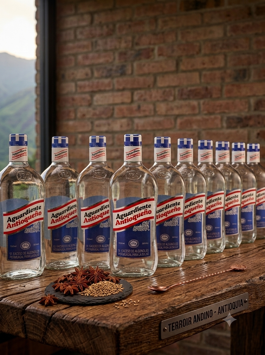 Caja Aguardiente Antioqueño Sin Azúcar (Tapa Azul) – 1 Litre x 12 unités