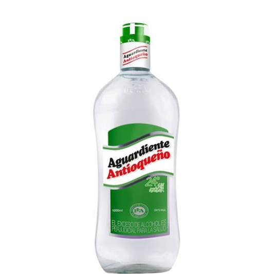Aguardiente Antioqueño Traditionnel (Tapa Verde) – 1 Litre x 12 unités