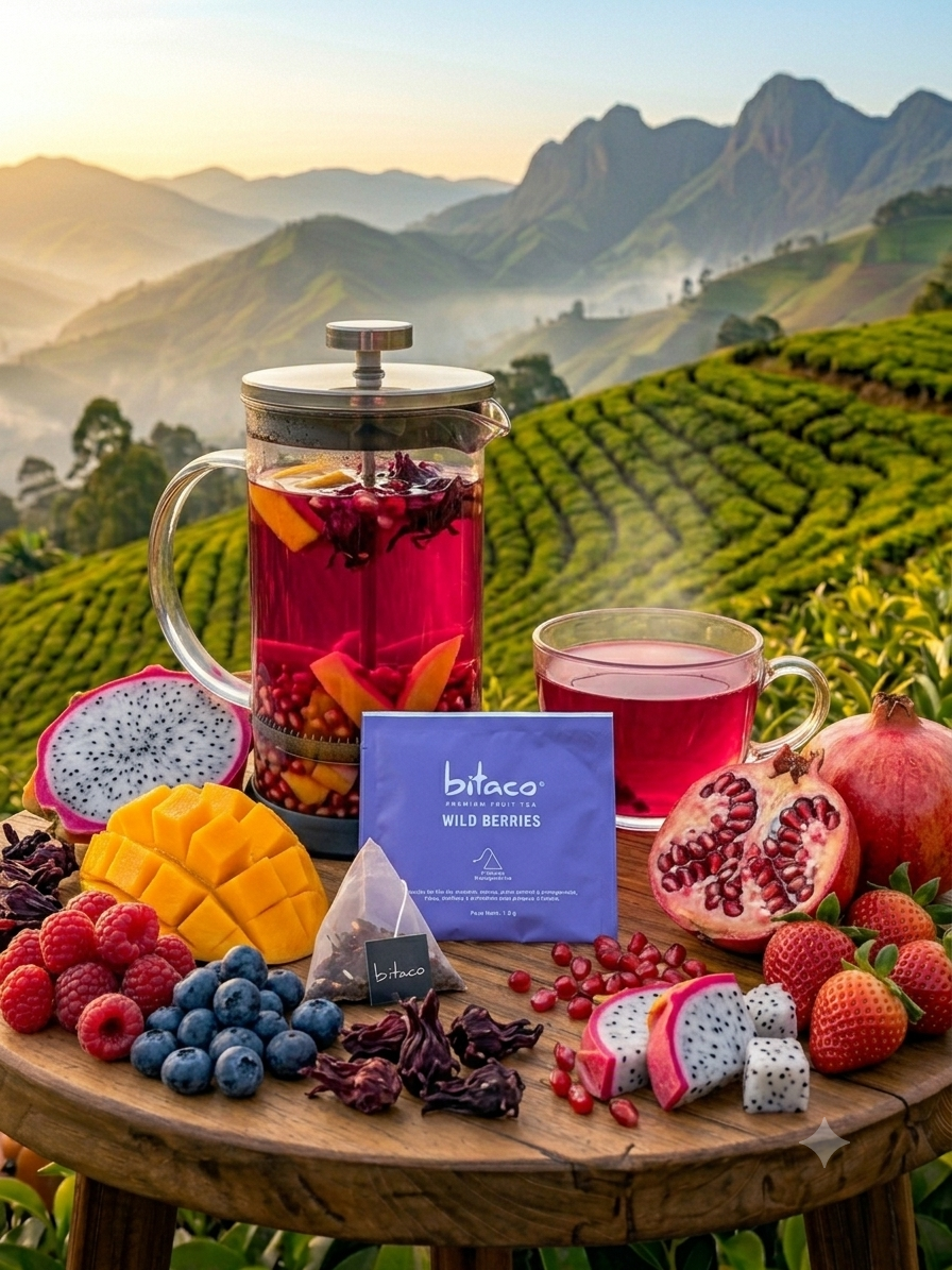 Bitaco Infusion Wild Berries | Superfruits des Andes (60 Pyramides de Soie)